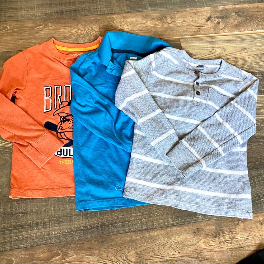 Boys long sleeve shirts size 4t